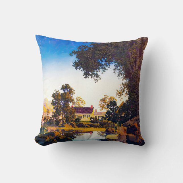 Almofada obra de arte de Maxfield Parrish (Frente)