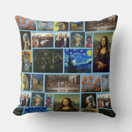 Almofada Obras-primas de Arte, Azul