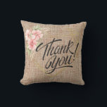 Almofada Obrigado impressão de aniagem<br><div class="desc">Design de impressão de aniagem</div>