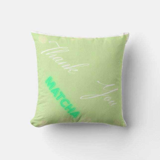 Almofada "Obrigado, matcha" (Frente)