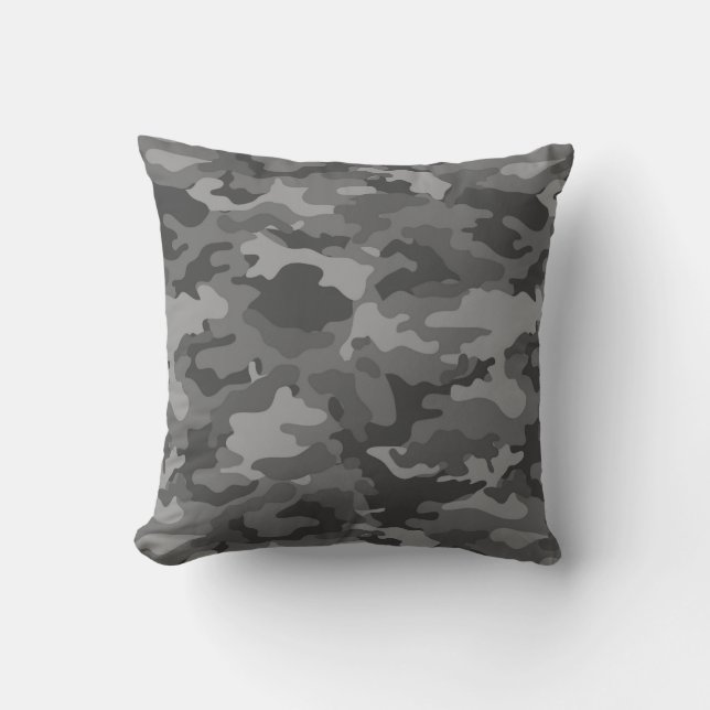Almofada Obscuridade do exército - travesseiro cinzento da (Frente)