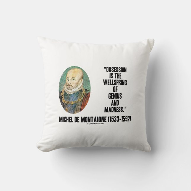 Almofada Obsessão Genius Madness de Montaigne (Frente)