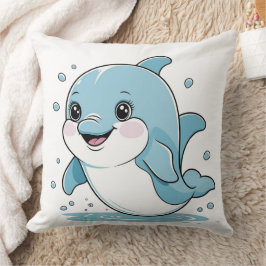 Almofada Ocean Friends Cute Sea Creatures Dolphin