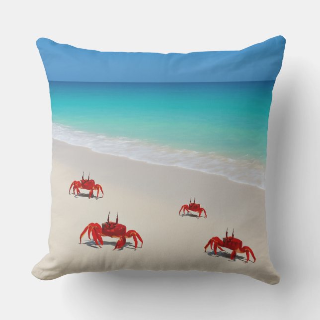 Almofada Ocean Vibes & Crabby Pride - Travesseiro decorativ (Frente)