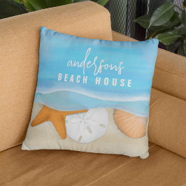 Almofada Oceano Personalizado da Casa de Praia da Aquarela