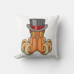Almofada Octopus como cavalheiro com chapéu superior