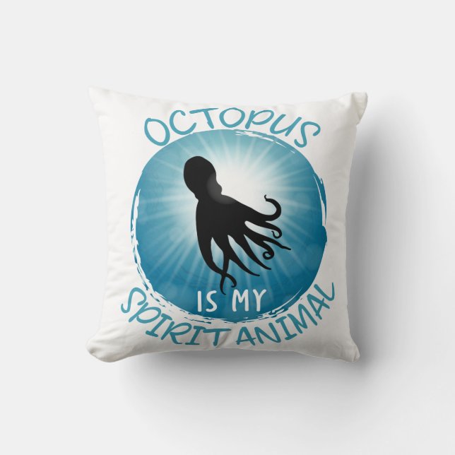 Almofada Octopus É Meu Animal Espírito (Frente)
