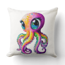 Octopus Kawaii com olhos brilhantes.