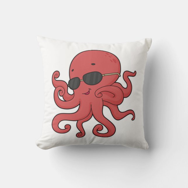 Almofada Octopus Óculos escuros (Frente)
