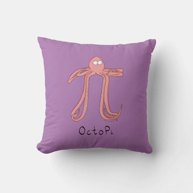 Almofada Octopus Pi - Símbolo de Matemática Professor Engra (Frente)