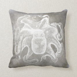 Almofada Octopus Silver Pewter Costeiro Neutro