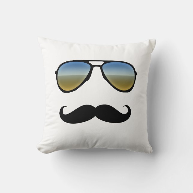 Almofada Óculos de sol retro engraçados com bigode (Frente)