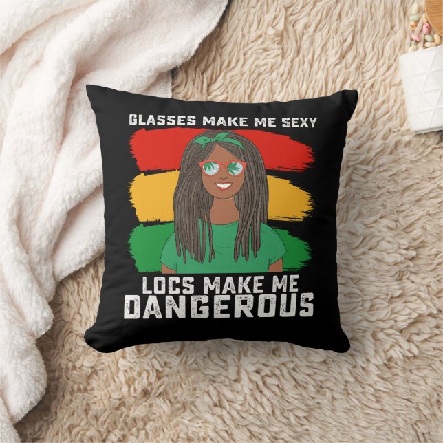 Almofada Óculos Juneteenth Locs Me Fazem Perigoso (Cobertor)