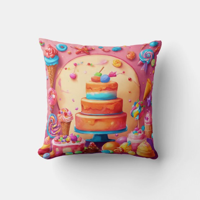 Almofada Ocupação de pastelaria e diversão em Candyland (Frente)