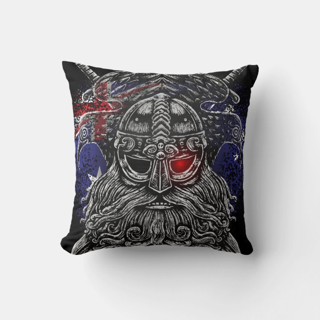 Almofada Odin ravens espadas viking Mythology bandeira da A (Frente)