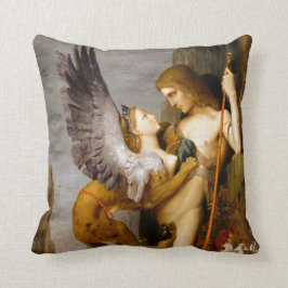 Almofada Oedipus e a esfinge por Gustave Moreau
