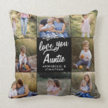 Almofada oferta da família 8 foto netto simples<br><div class="desc">presente da família 8 fotografia netinho,  simples script moderno,  travesseiro de presente de design preto e branco. alterar o nome</div>