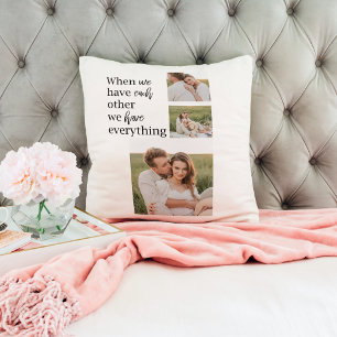 Almofada Oferta de Casal Romântico de Foto de Colagem Moder
