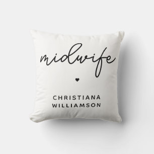Almofada Oferta de Parteira Personalizada de Apreciação de