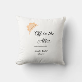 Almofada Off to the altar orange cap hat bridal shower name