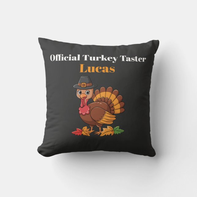 Almofada Official Turkey Taster Thanksgiving Pillow | 16x16 (Frente)