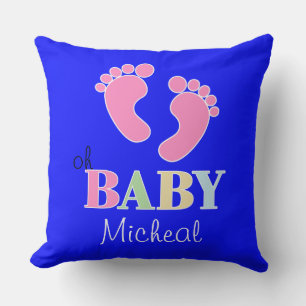 Almofada Oh bebê, fofo, Novo nome de bebê personalizado