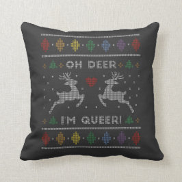 Almofada Oh Deer Im Queer Ugly Christmas Sweater