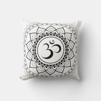 Almofada Ohm Mandala Om Mandala Branco & Preto