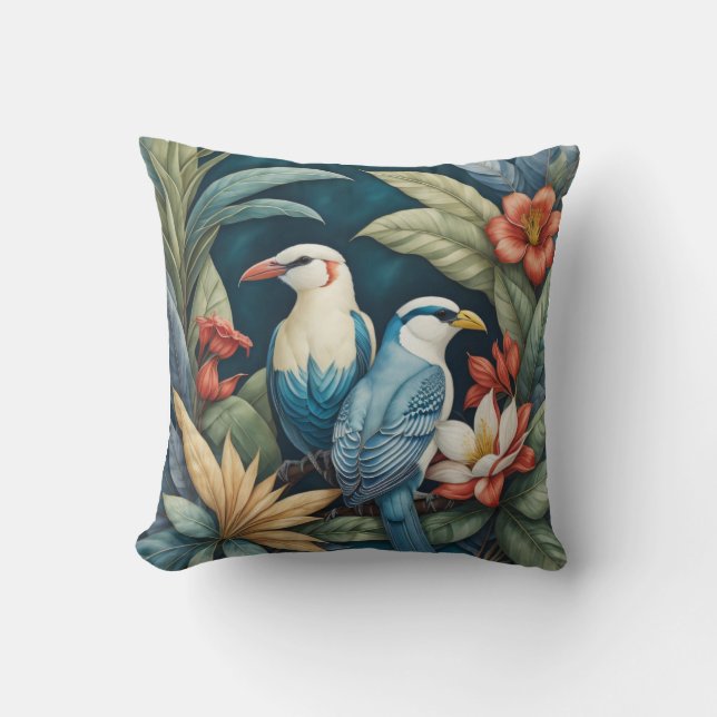 Almofada oiseaux et plantes des tropiques (Frente)