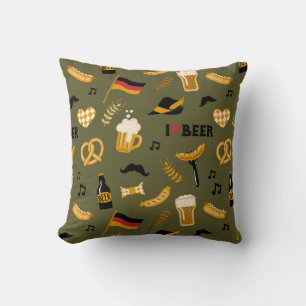 Almofada Oktoberfest I Love Beer Pattern