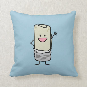 Almofada Olá! de ondulação do Burrito feliz