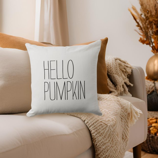 Almofada Olá Pumpkin Modern Farmhouse Travesseiro decorativ (Criador carregado)