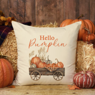 Almofada Olá Pumpkin Vintage Pumpkin Carrinhos