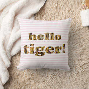 Almofada Olá! tigre! Citações do impressão do tigre do