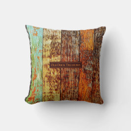 Almofada Old Dock planks Throw Pillow
