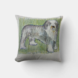 Almofada Old English Sheepdog Throw Pillow
