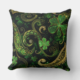 ALMOFADA OLHAR BRILHANTE COM TEMA IRLANDÊS VERDE ESCURO & D