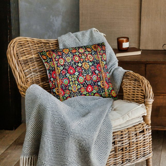 Almofada Olhar Colorida Oriental Rug (Criador carregado)