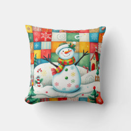 Almofada Olhar Congelado o Neve com Patchwork