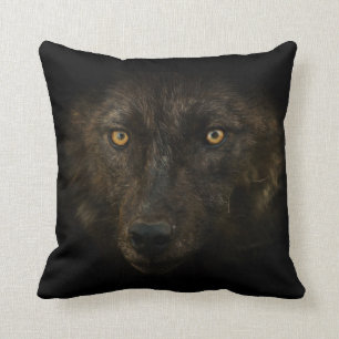 Almofada Olhar das meias-noites - animais selvagens pretos