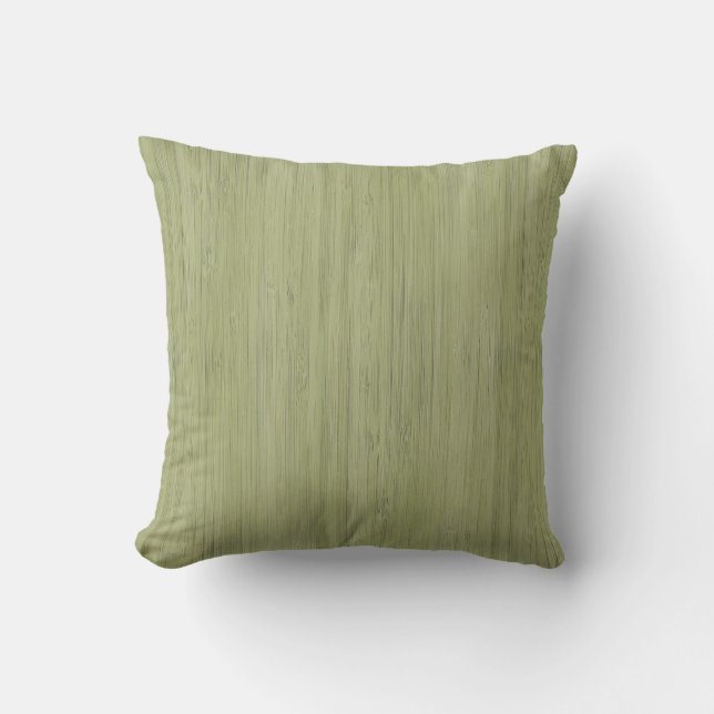 Almofada Olhar de Cinzento Verde de Madeira de Bambu (Frente)