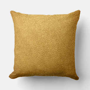 Almofada Olhar de couro elegante Dourado
