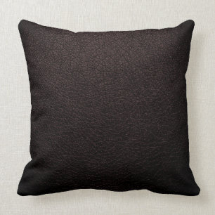 Almofada Olhar de couro elegante escuro de Brown