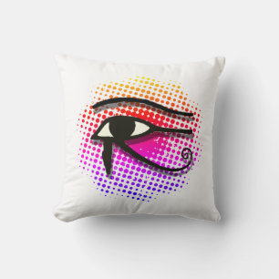 Almofada Olho De Horus Egípcio Símbolo Colorido Vórtice