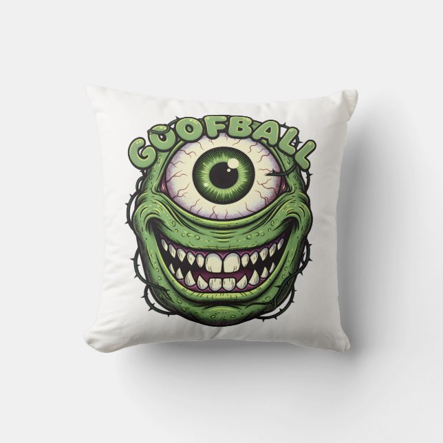 Almofada Olho de Monstro Bobo – Desenho Engraçado e Sinistr (Frente)