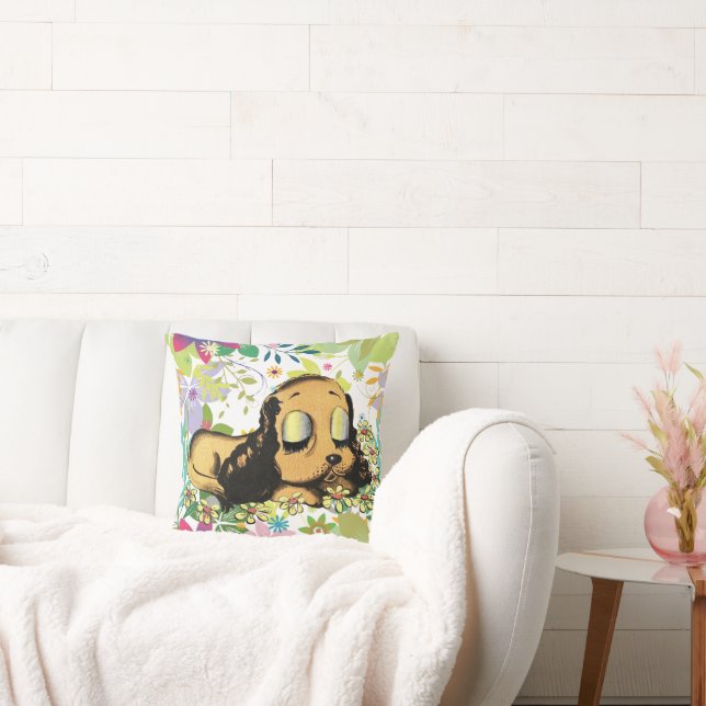 Almofada olho grande dormindo Cachorro Cachorro Cartografia (Sofá)