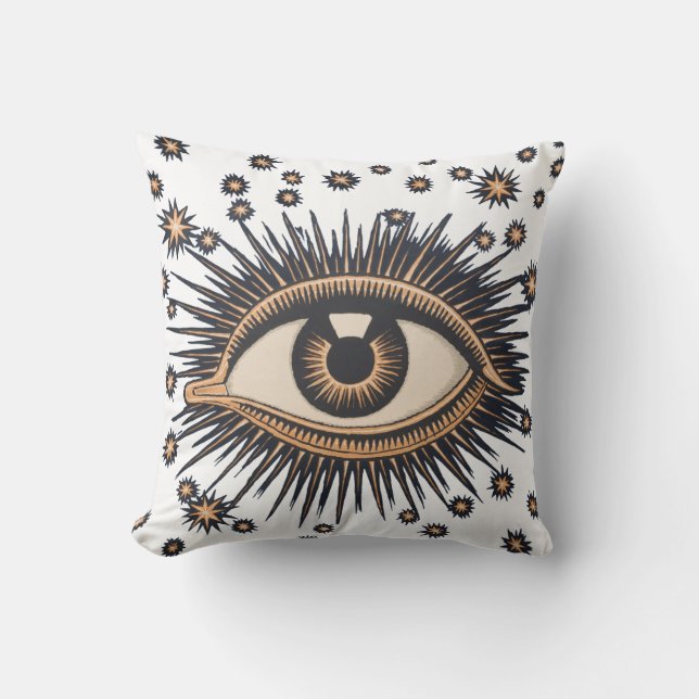 Almofada Olhos Estrelas Lua Celestial Nouveau (Frente)