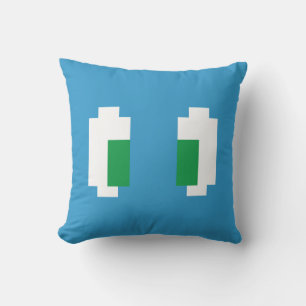 Almofada Olhos Verdes De Pixel Manga De 8 Bits