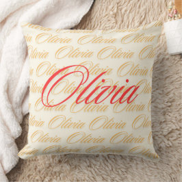 Almofada Olivia Name Pattern Design