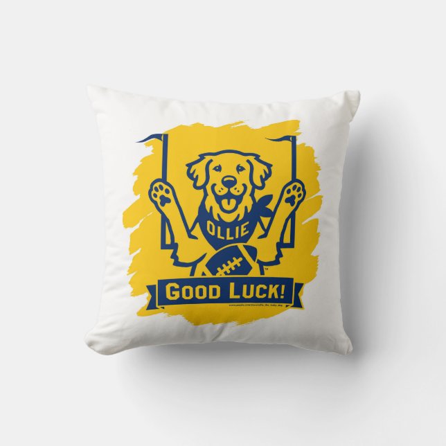 Almofada Ollie, o Travesseiro do Cachorro Sortudo (Frente)